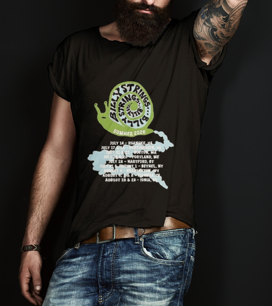 Billy Strings Summer 2026 Snail Tour Dates July August Schedule T-Shirt