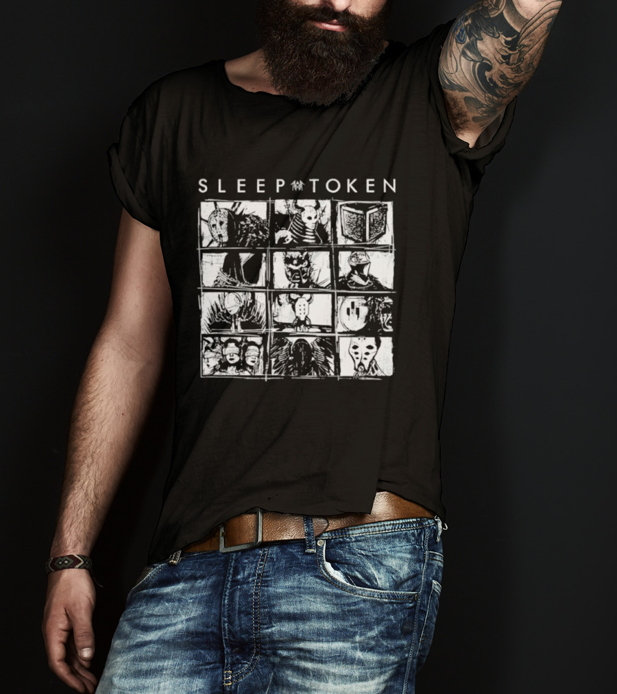 Sleep Token Band Grid Metal Music T-Shirt