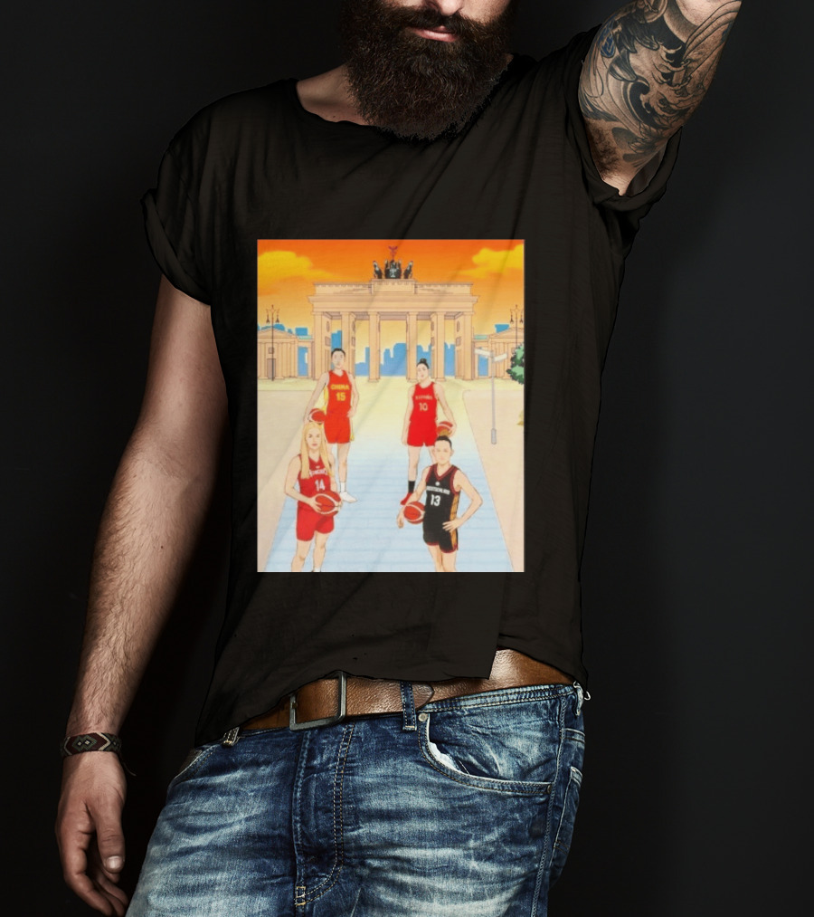 China 15 Espana 10 Hungary 14 Deutschland 13 Basketball Players Berlin T-Shirt