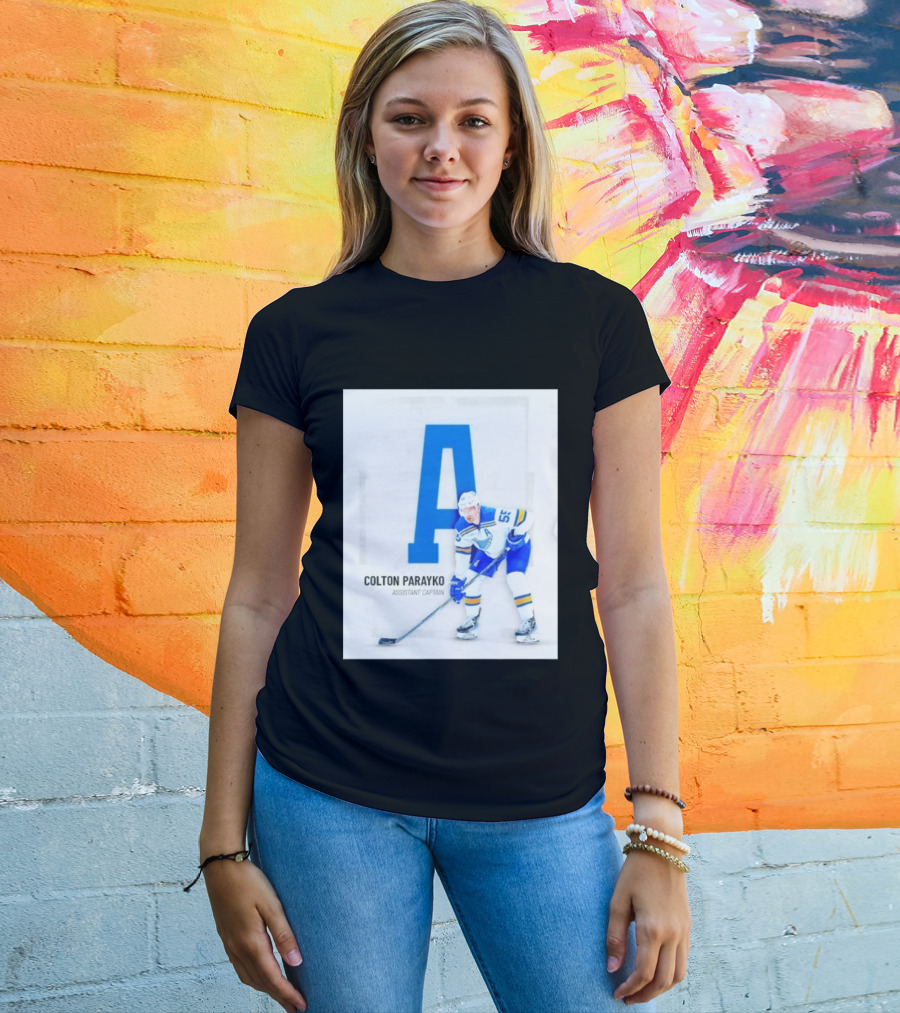 Colton Parayko St Louis Blues Assistant Captain No 55 Hockey Player T-Shirt