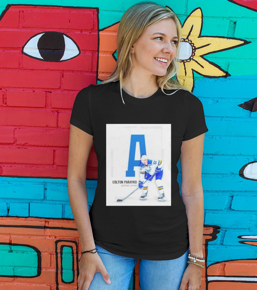 Colton Parayko St Louis Blues Assistant Captain No 55 Hockey Player T-Shirt