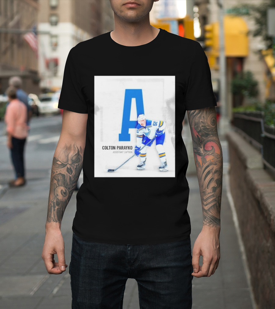Colton Parayko St Louis Blues Assistant Captain No 55 Hockey Player T-Shirt