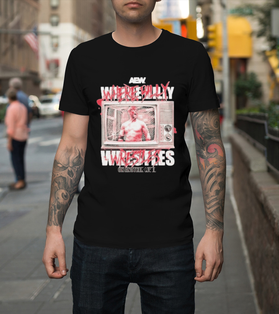 AEW Where Billy Wrestles TV Cage Match T-Shirt