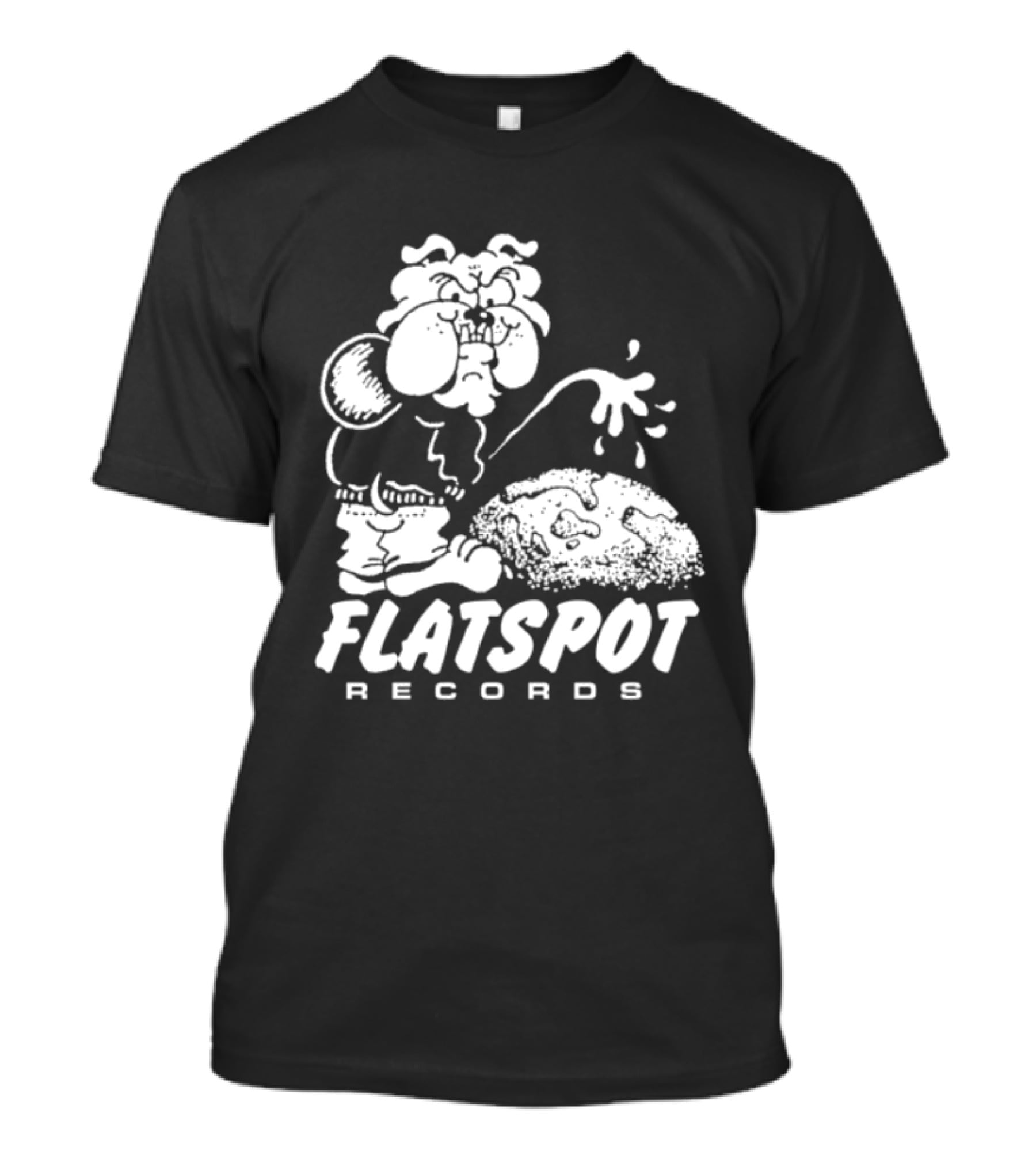 Flatspot Records Piss Off Character Graphic With Store Name T-Shirt