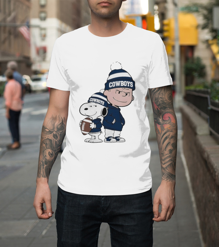 Snoopy Charlie Cowboys Football Fan T-Shirt