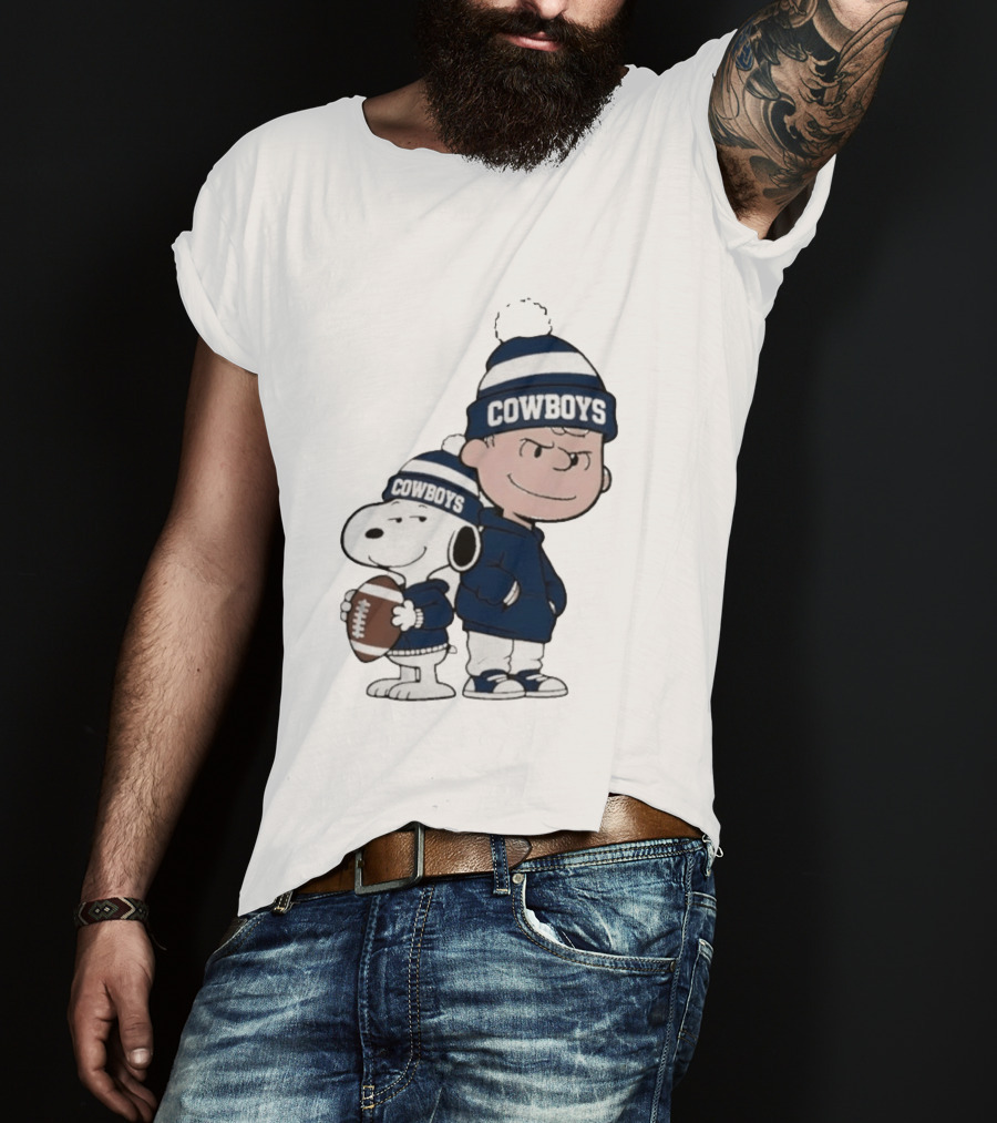 Snoopy Charlie Cowboys Football Fan T-Shirt