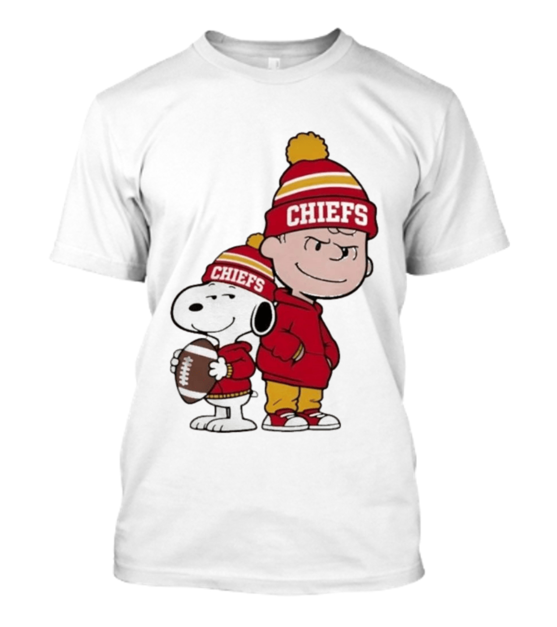 Snoopy And Charlie Brown Chiefs Football Fans Kansas City Chiefs T-Shirt