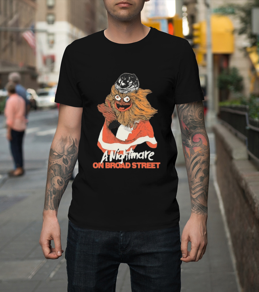 Philadelphia Flyers Gritty A Nightmare On Broad Street T-Shirt