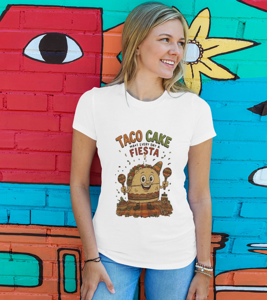 Taco Cake Maraca Party Make Every Day A Fiesta T-Shirt