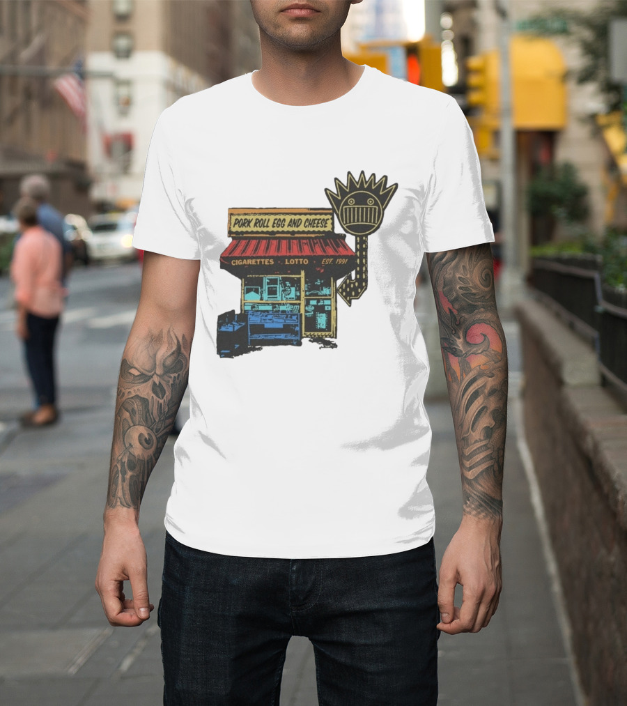 Ween Pork Roll Egg And Cheese Cigarettes Lotto 1991 Storefront T-Shirt