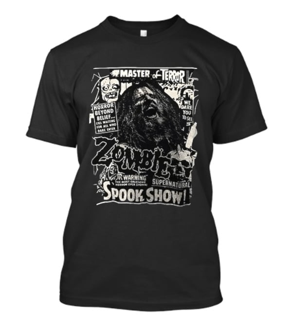 Rob Zombie Master Of Terror Spook Show Horror Beyond Belief Supernatural Warning T-Shirt