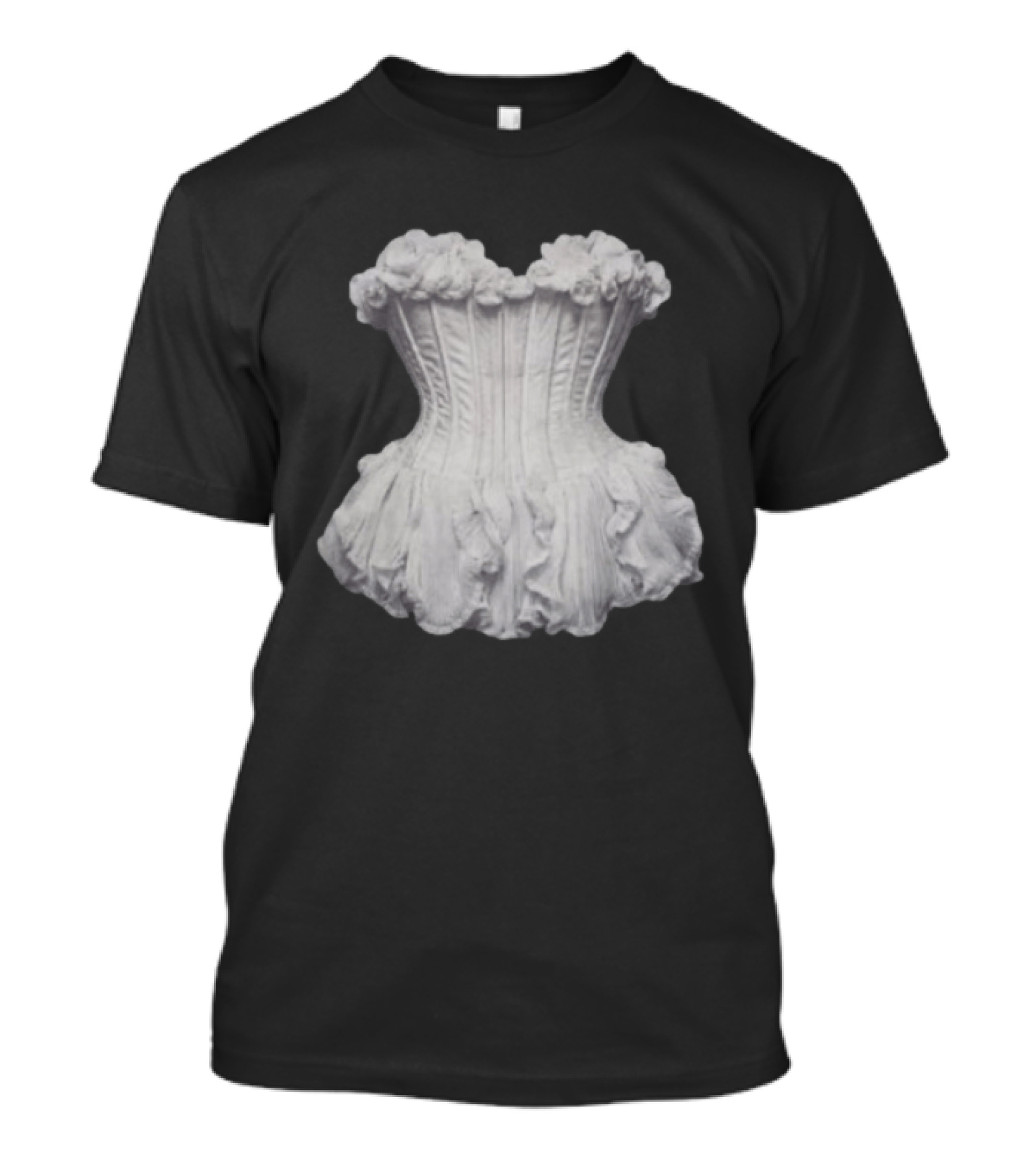 Beyonce Store Flaws And All White Corset Sculpture T-Shirt