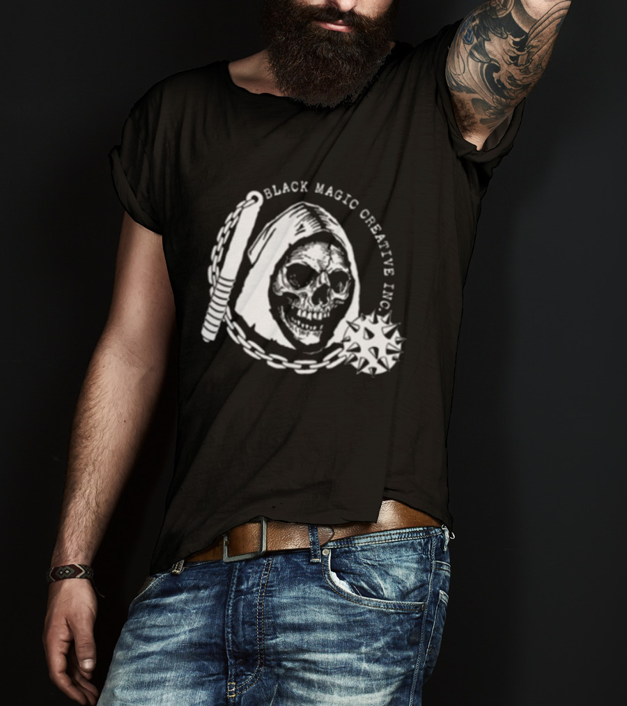 Black Magic Creative Inc Skull And Chain T-Shirt