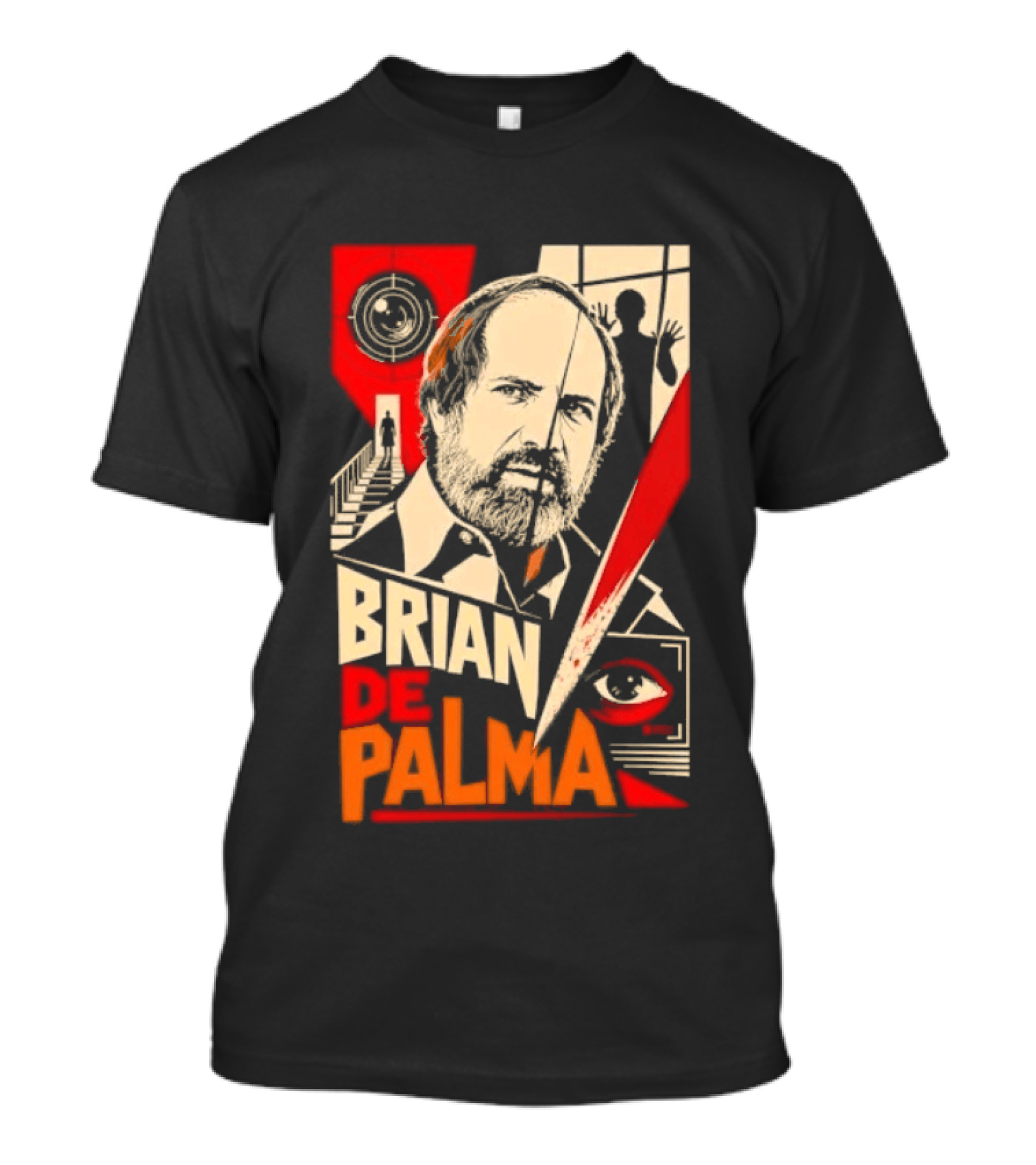 Brian De Palma Cinematic Visionary Red Eye Montages T-Shirt