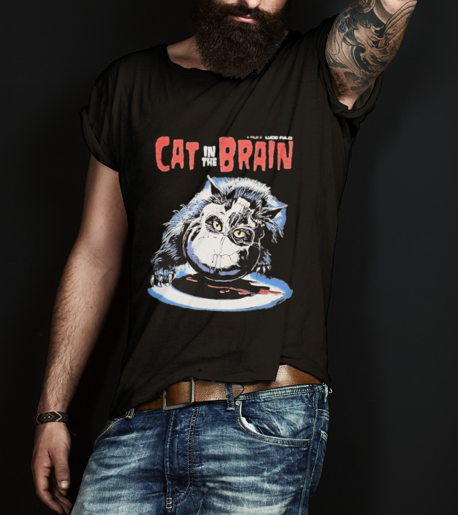 Lucio Fulci Cat In The Brain Horror Movie Graphic Novelty T-Shirt