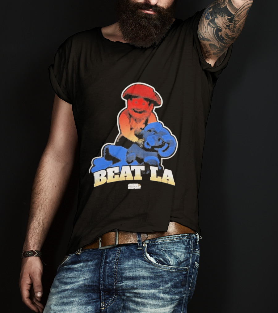 San Francisco 49ers Beat LA Rams Retro Style Football Rivalry T-Shirt