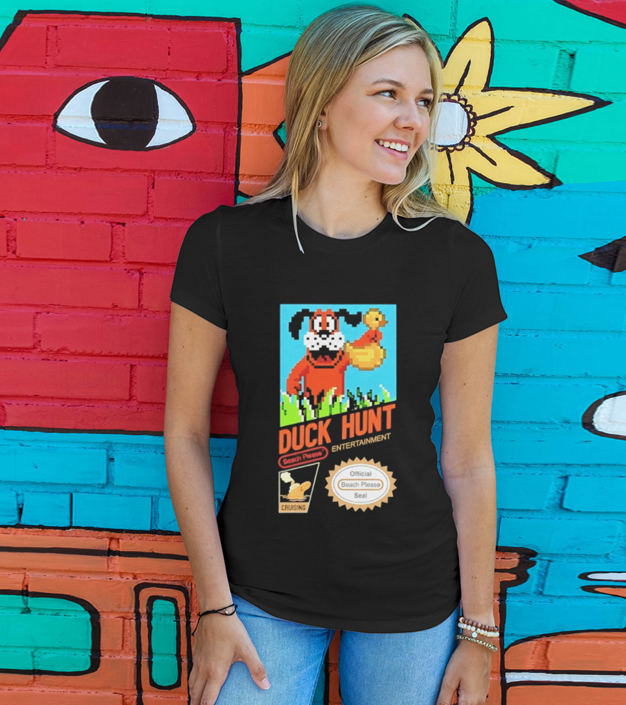 Duck Hunt Entertainment Beach Please Cruising Gaming T-Shirt