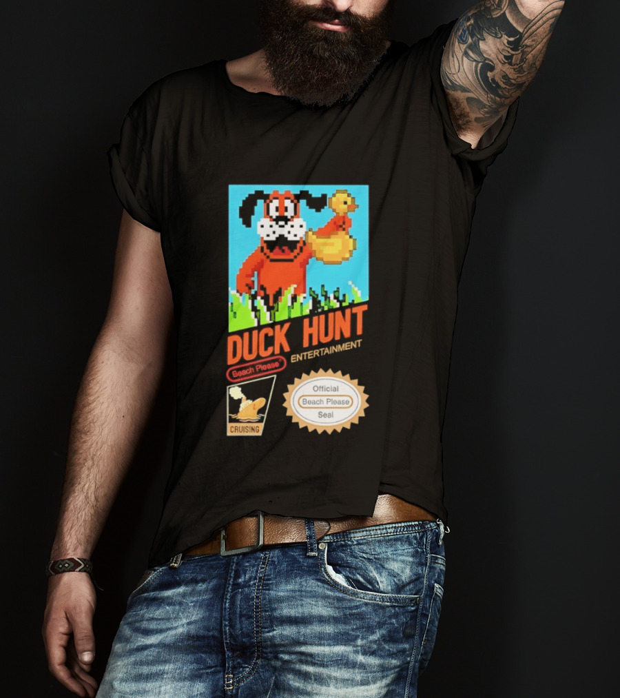 Duck Hunt Entertainment Beach Please Cruising Gaming T-Shirt