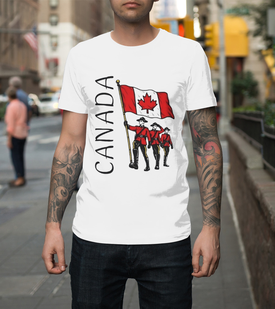 Canada Flag Royal Canadian Mounted Police Parade T-Shirt