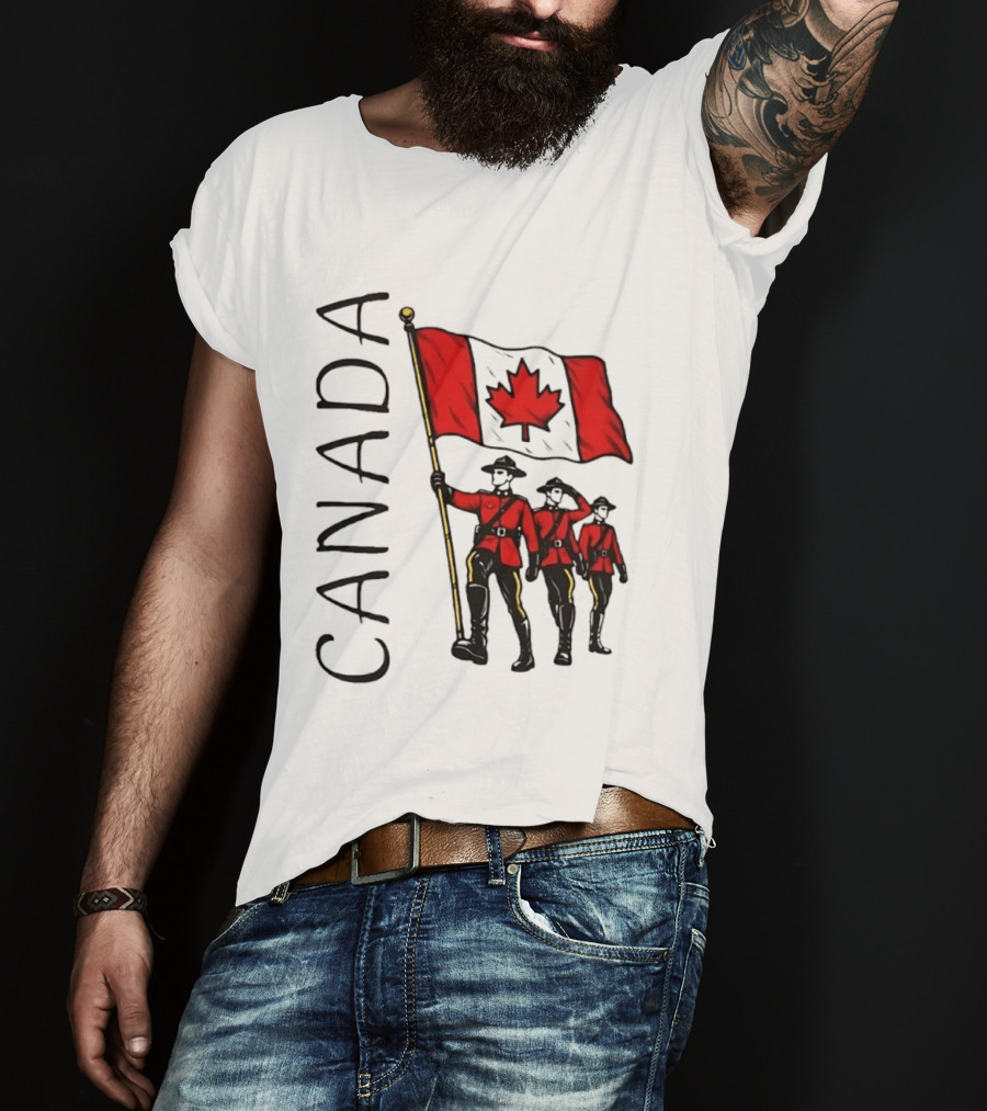 Canada Flag Royal Canadian Mounted Police Parade T-Shirt