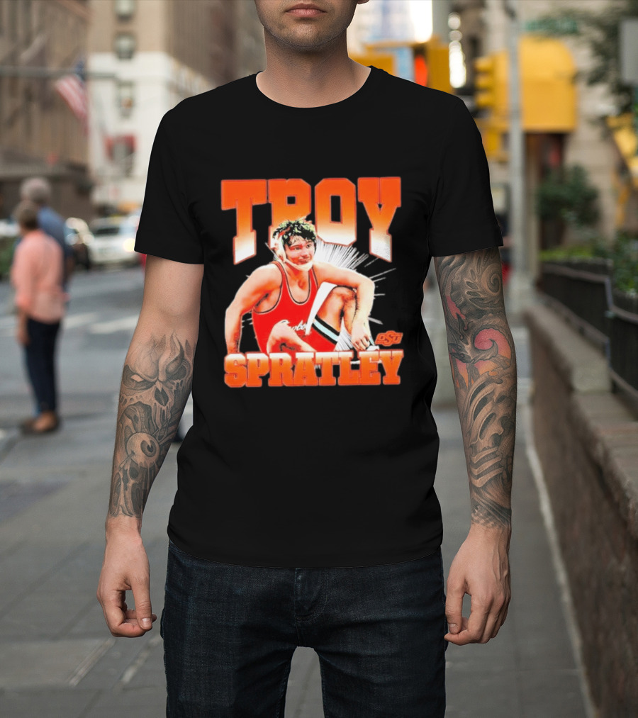 Troy Spratley OSU Oklahoma State Wrestling Player T-Shirt