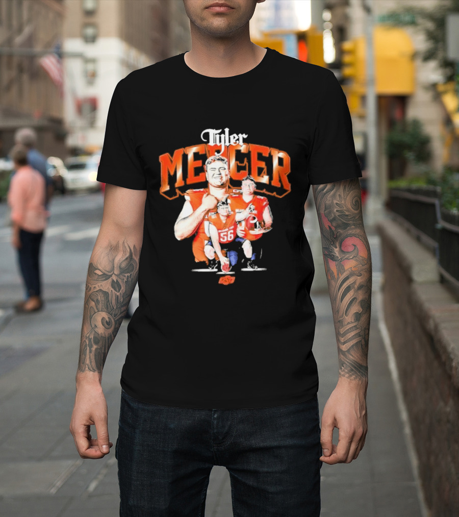 Tyler Mercer Oklahoma State Football Player Number 56 T-Shirt