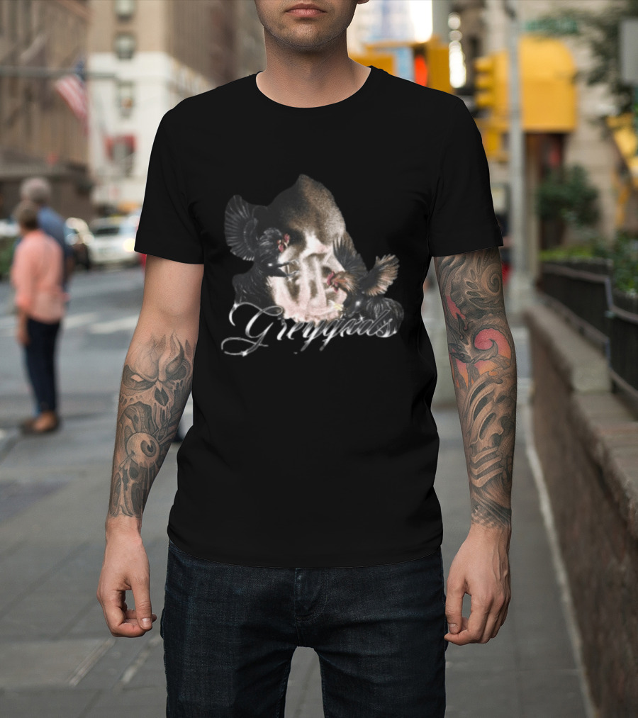 Greygxds Store Gallera Black Rooster T-Shirt
