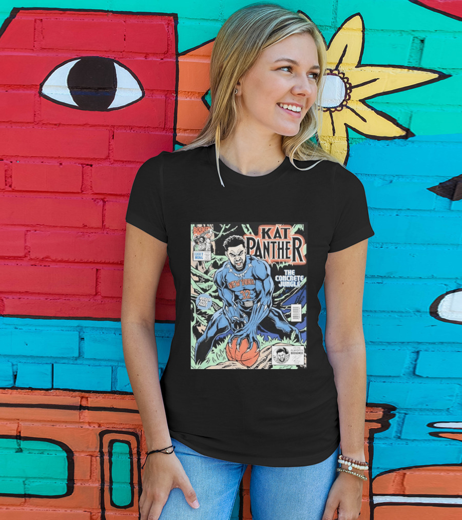 Kat Panther New York 32 The Concrete Jungle Comic Cover Booker Back Page T-Shirt