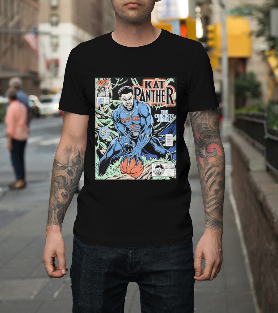 Kat Panther New York 32 The Concrete Jungle Comic Cover Booker Back Page T-Shirt