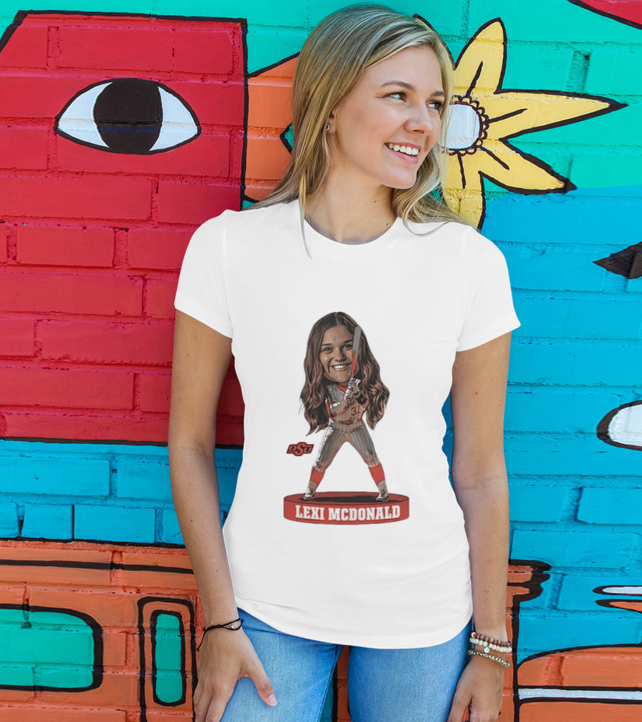 Lexi McDonald Oklahoma State Softball OSU Athlete Caricature T-Shirt