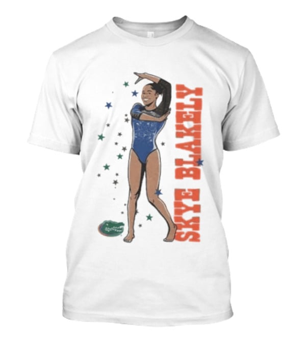 Skye Blakely Florida Gymnastics Blue Leotard Star T-Shirt