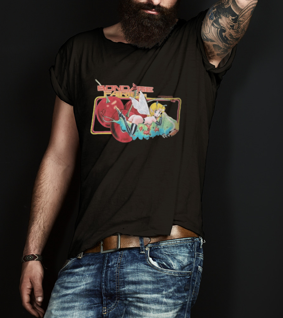Bondage Fairies Anime Fairy On Caterpillar With Cherries T-Shirt
