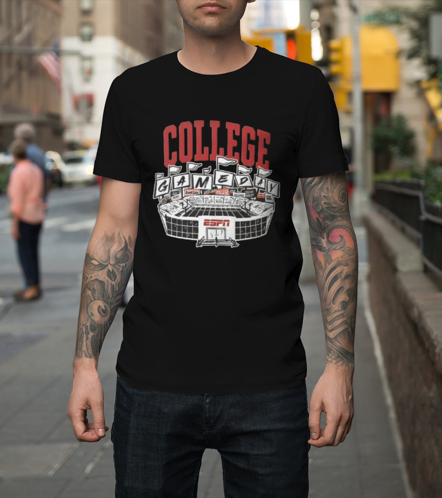 ESPN College GameDay Stadium Flags And Field T-Shirt
