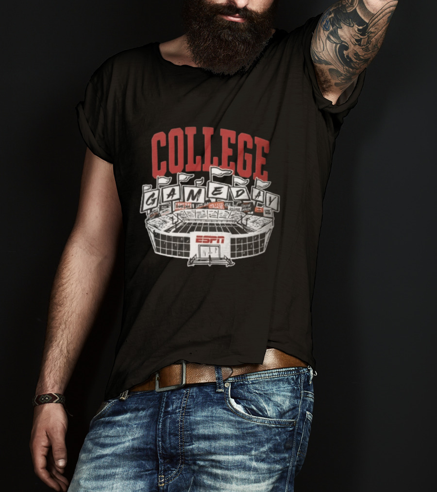 ESPN College GameDay Stadium Flags And Field T-Shirt