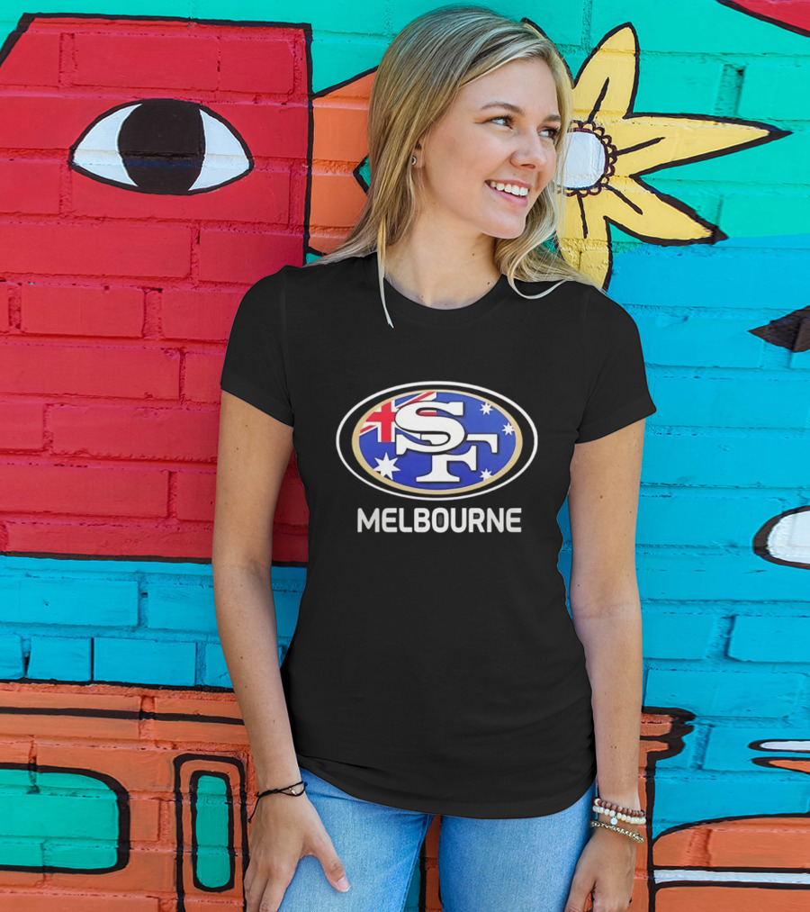 San Francisco 49ers Australia Melbourne Flag T-Shirt