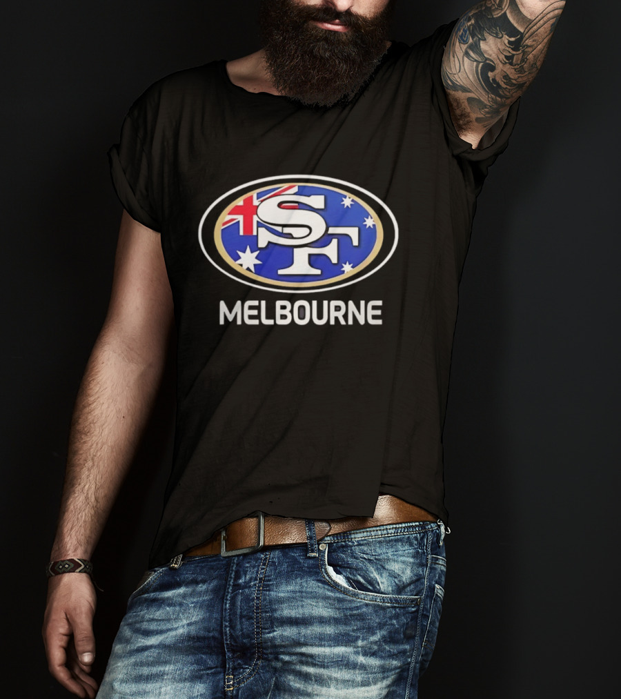 San Francisco 49ers Australia Melbourne Flag T-Shirt