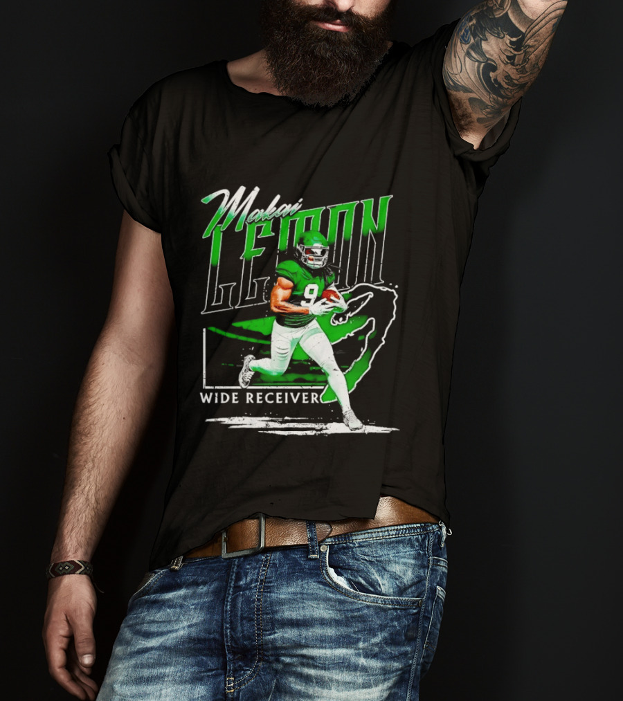 Makai Lemon New York Jets Wide Receiver 9 Football T-Shirt