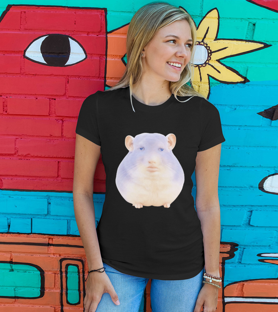Surreal Chinchilla Human Face Hybrid Expression T-Shirt