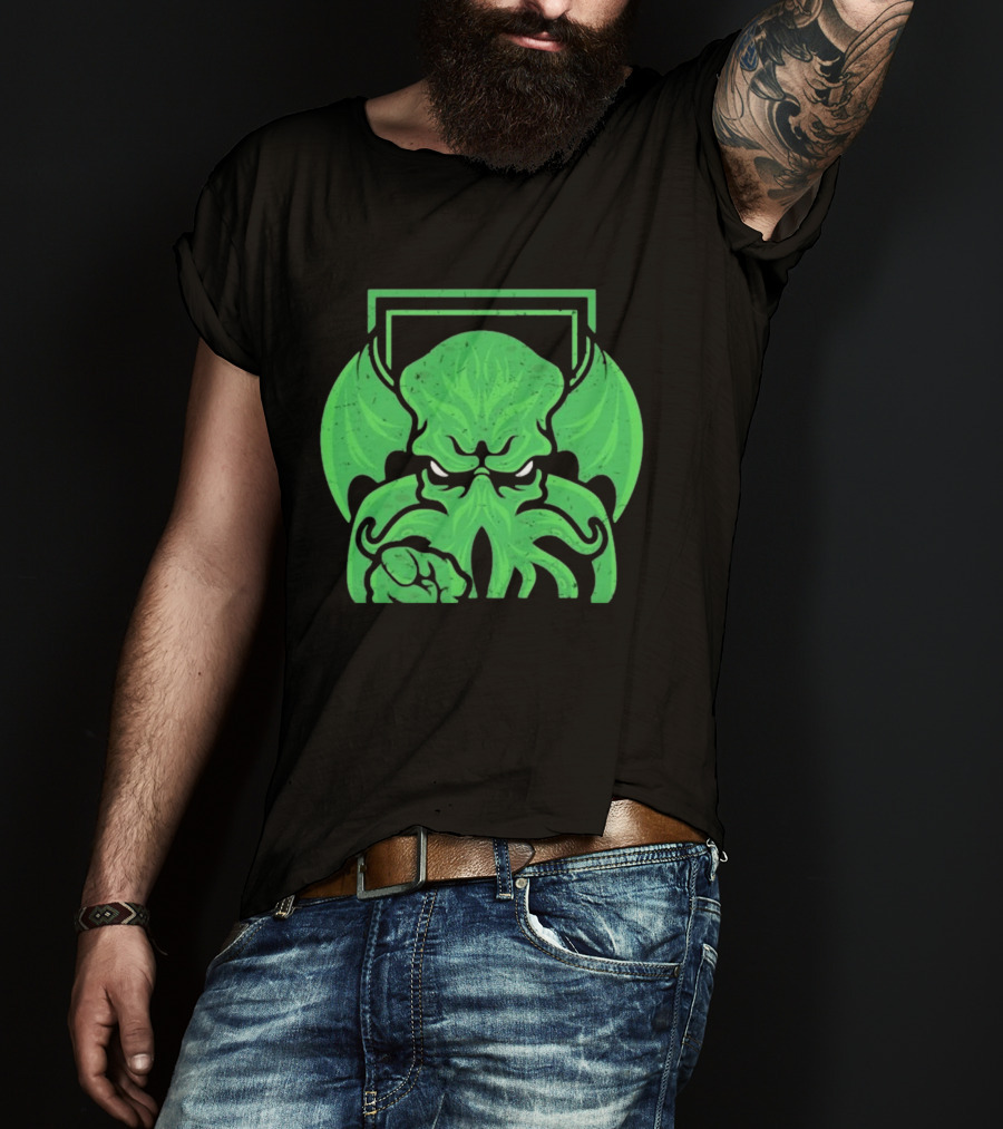 I Want Cthulhu YOU To Obey Commanding Green Creature T-Shirt