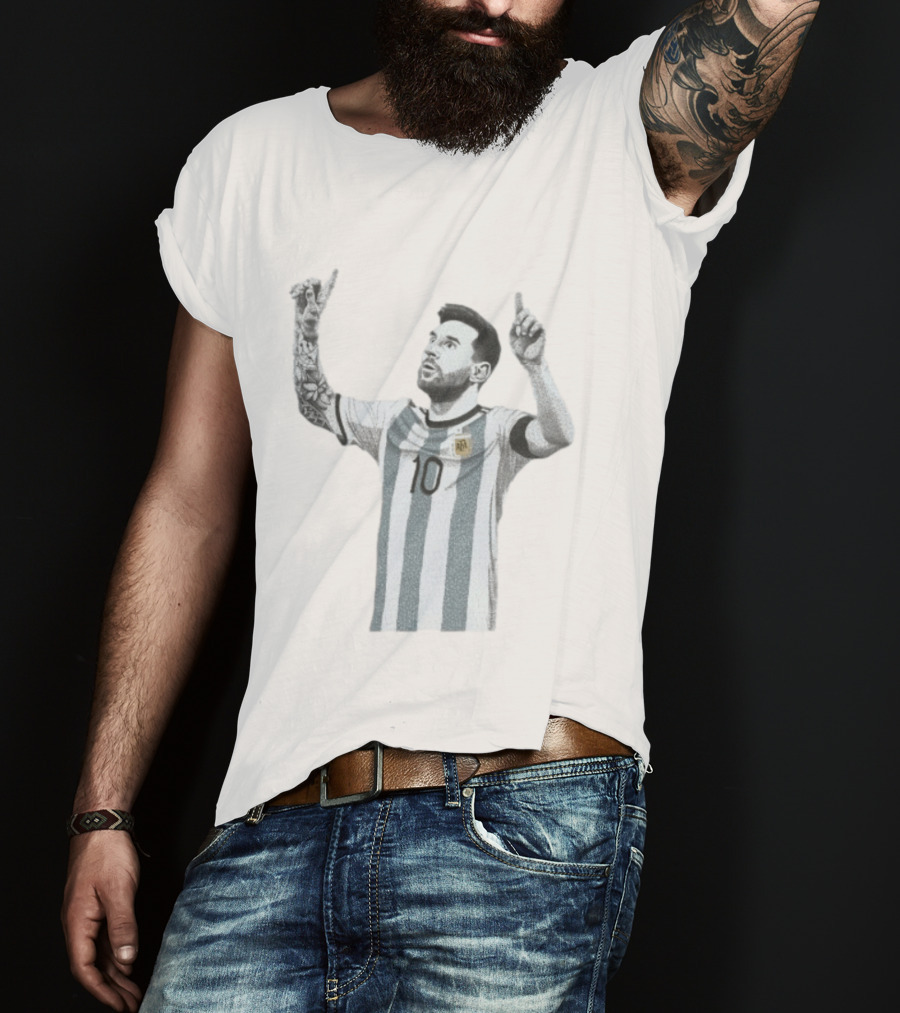 Argentina National Team Messi Number 10 Binary T-Shirt