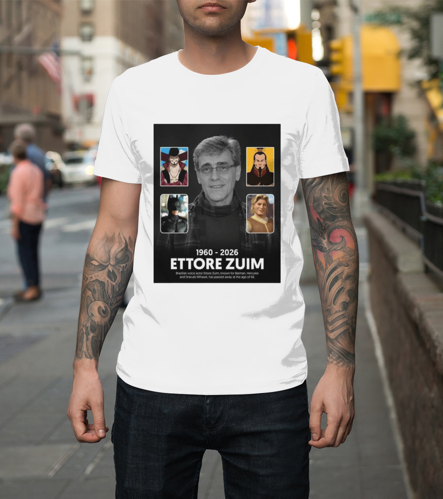1960 2026 Ettore Zuim Batman Hercules Dracula Mihawk Voice Actor T-Shirt