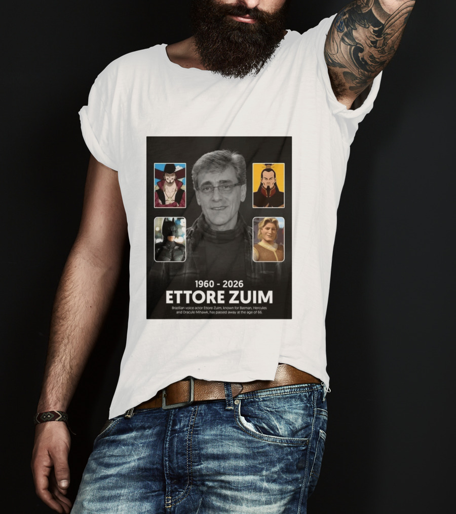 1960 2026 Ettore Zuim Batman Hercules Dracula Mihawk Voice Actor T-Shirt