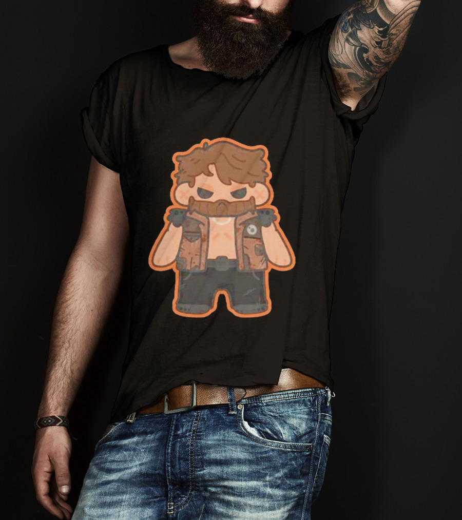 Jaden Newman Pookie Newman Cartoon Vest Bearded T-Shirt