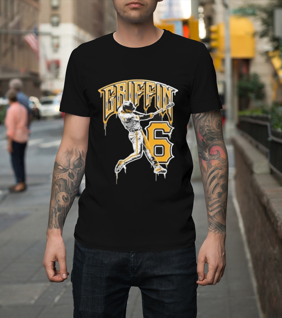 Konnor Griffin 6 Batting Baseball Pittsburgh Pirates T-Shirt