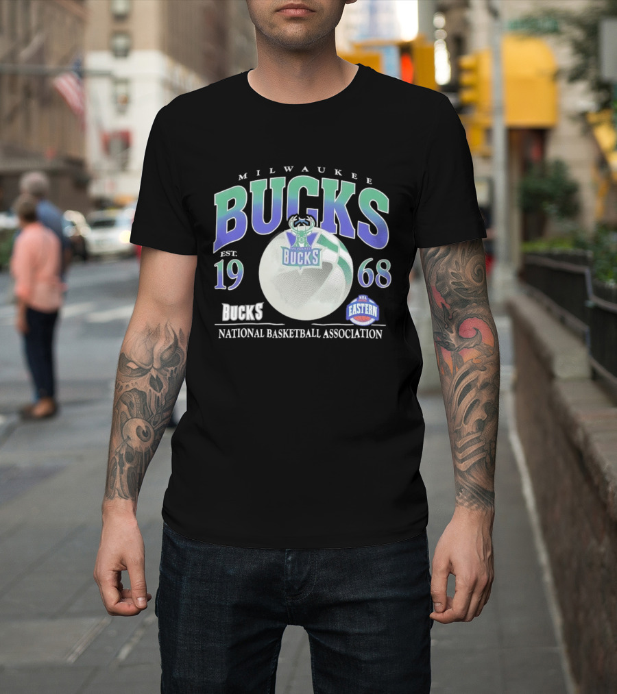 Milwaukee Bucks Est 1968 NBA Eastern National Basketball Association T-Shirt