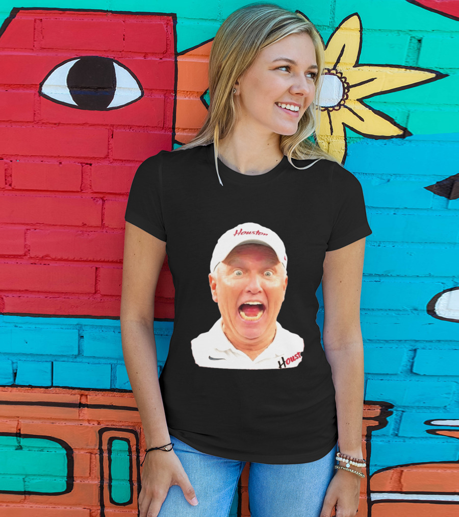 Dana Holgorsen Houston Cougars Coach Excited Expression College Football T-Shirt