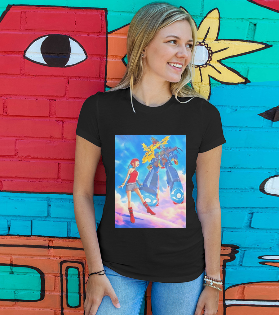 Dorothy Wayneright With The Big O Mecha From The Big O Anime Series T-Shirt