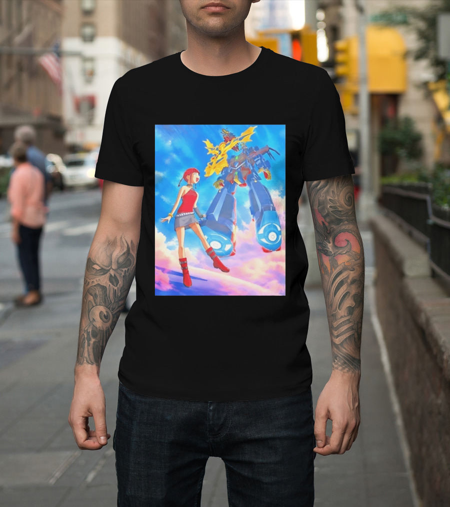Dorothy Wayneright With The Big O Mecha From The Big O Anime Series T-Shirt