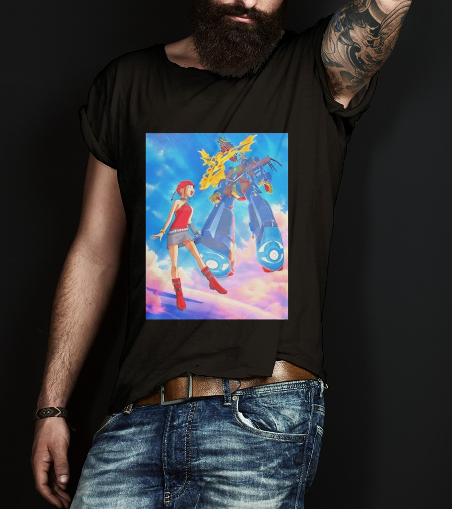 Dorothy Wayneright With The Big O Mecha From The Big O Anime Series T-Shirt