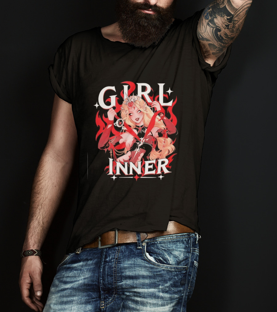 Girl Inner Gothic Fantasy Warrior Anime T-Shirt